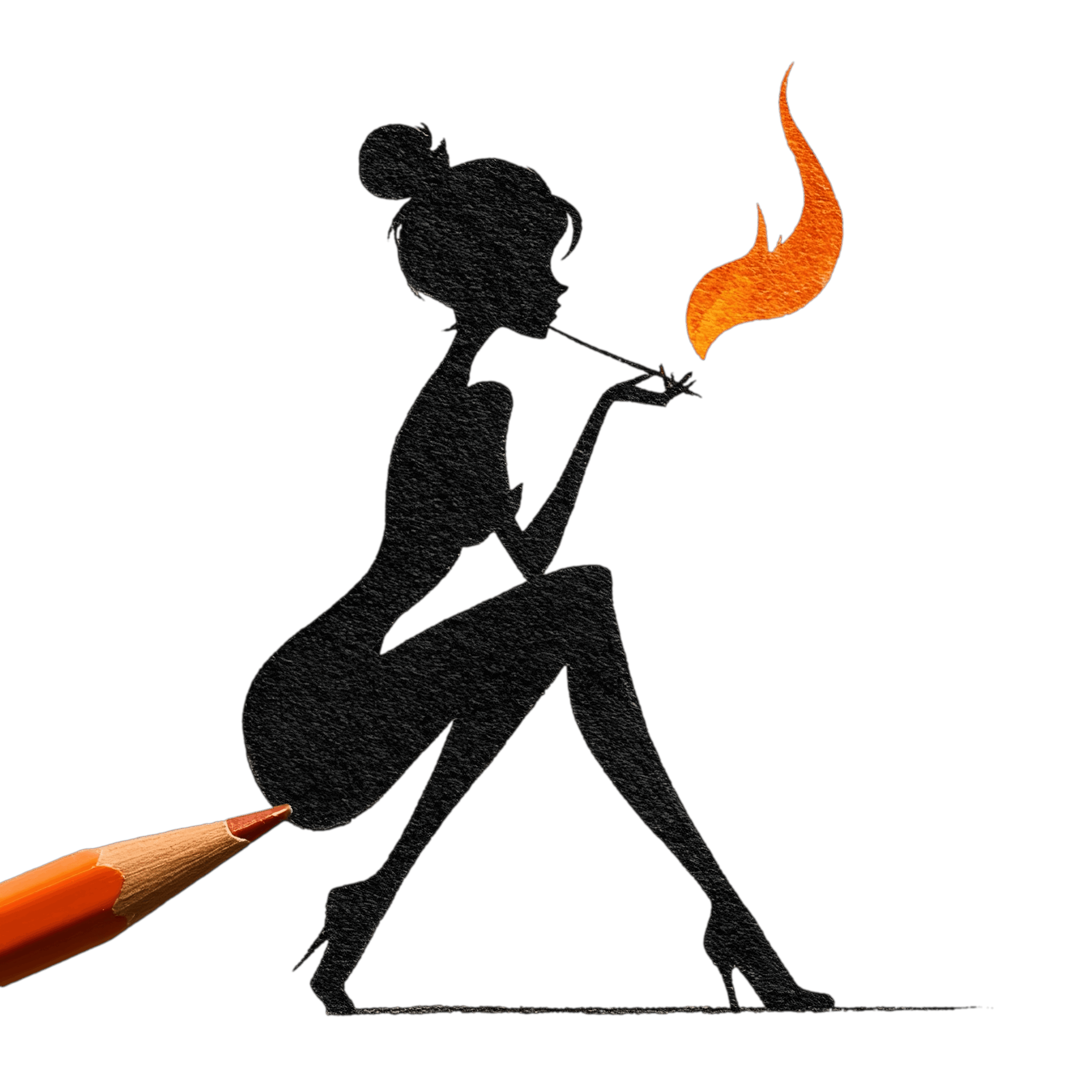 —Pngtree—frau mit silhouette betrachtet flamme 21799999 scaled